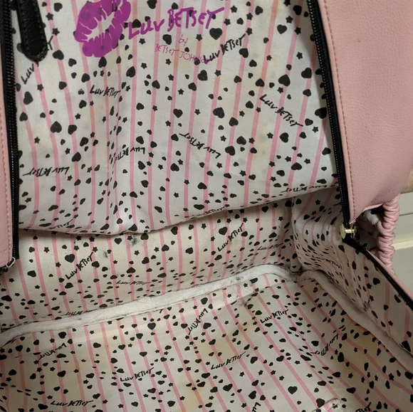 Luv Betsey by Betsey Johnson Pink Quilted Cat Pattern Backpack - Picture 3 of 15